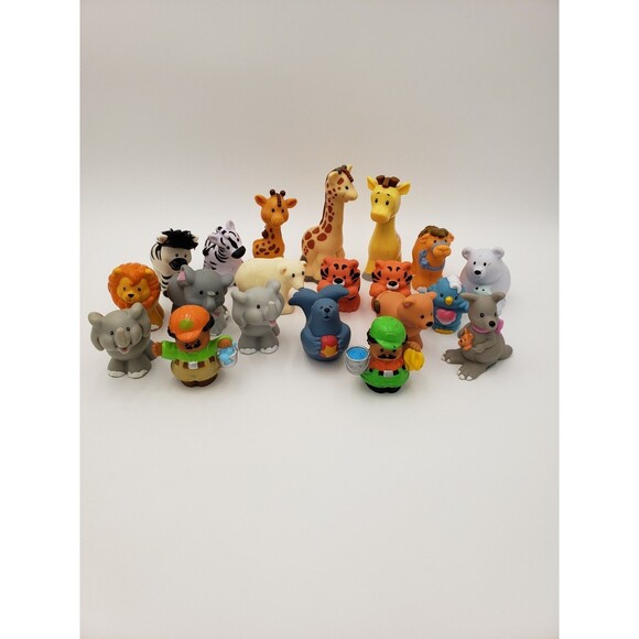 Fisher Price Little People Zookeepers & Animals Lot Of 20 Polar Bear Seal Bird - Picture 1 of 11